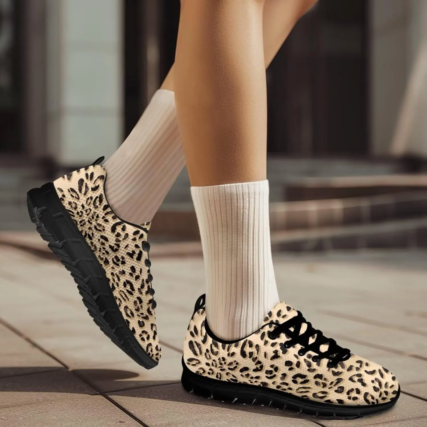Modysero Soft Tennis Shoes for Women Shoes Lace Up Mesh Women Running Sneakers for Fall Outdoor Walking Sneakers