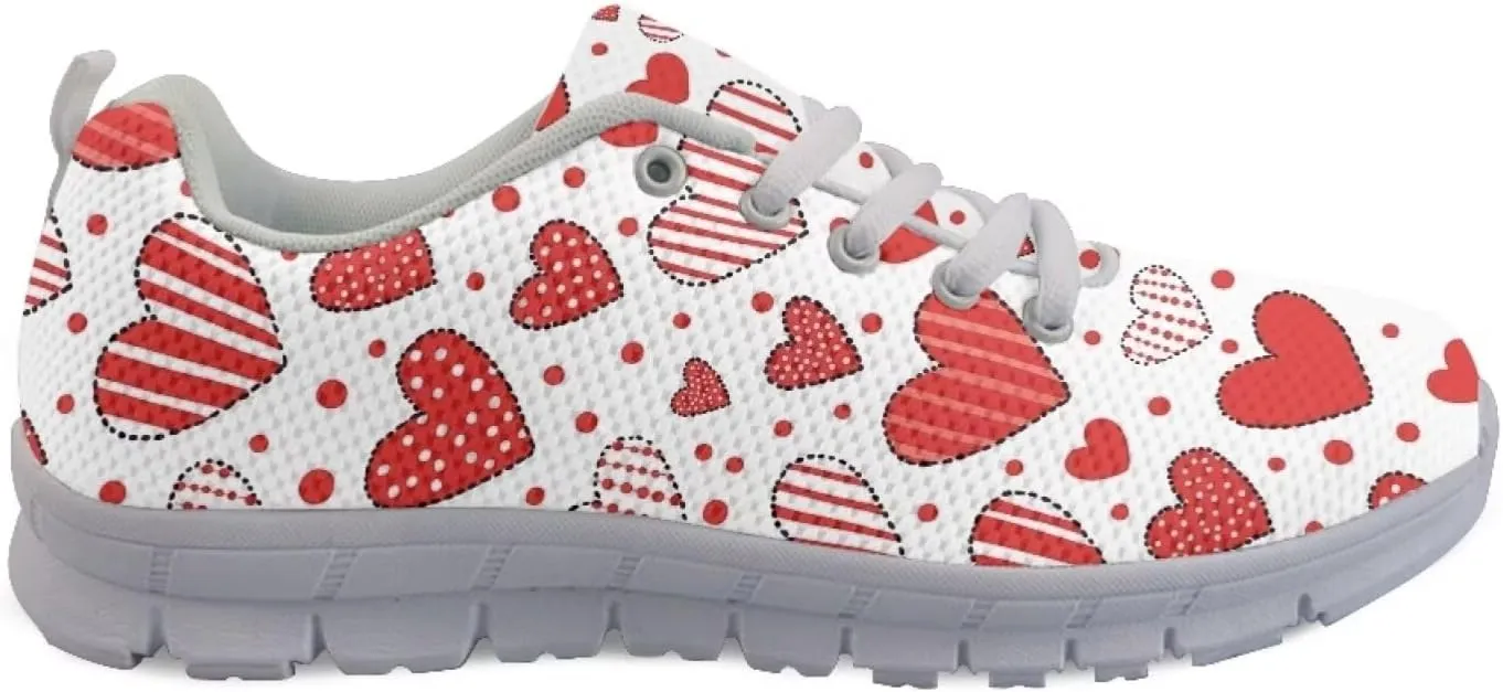 Modysero Womens Shoes for Sports Travel Fall Non Slip Womens Tennis Shoes Graphic Print Lace Up Walking Sneakers
