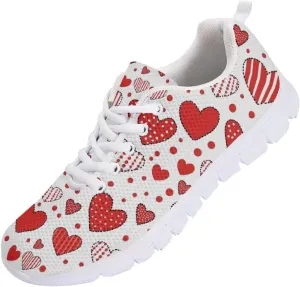 Modysero Womens Shoes for Sports Travel Fall Non Slip Womens Tennis Shoes Graphic Print Lace Up Walking Sneakers