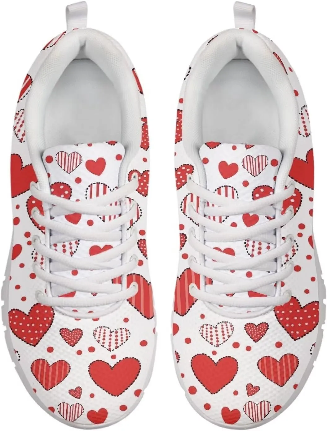 Modysero Womens Shoes for Sports Travel Fall Non Slip Womens Tennis Shoes Graphic Print Lace Up Walking Sneakers