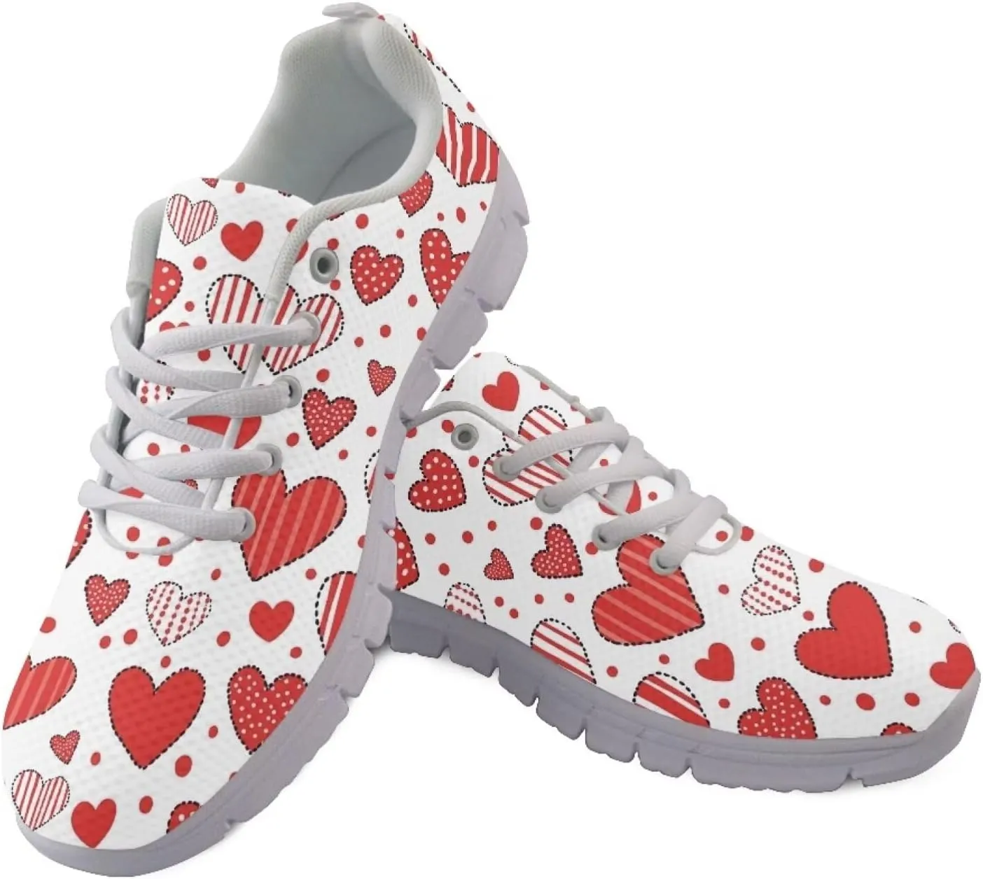 Modysero Womens Shoes for Sports Travel Fall Non Slip Womens Tennis Shoes Graphic Print Lace Up Walking Sneakers