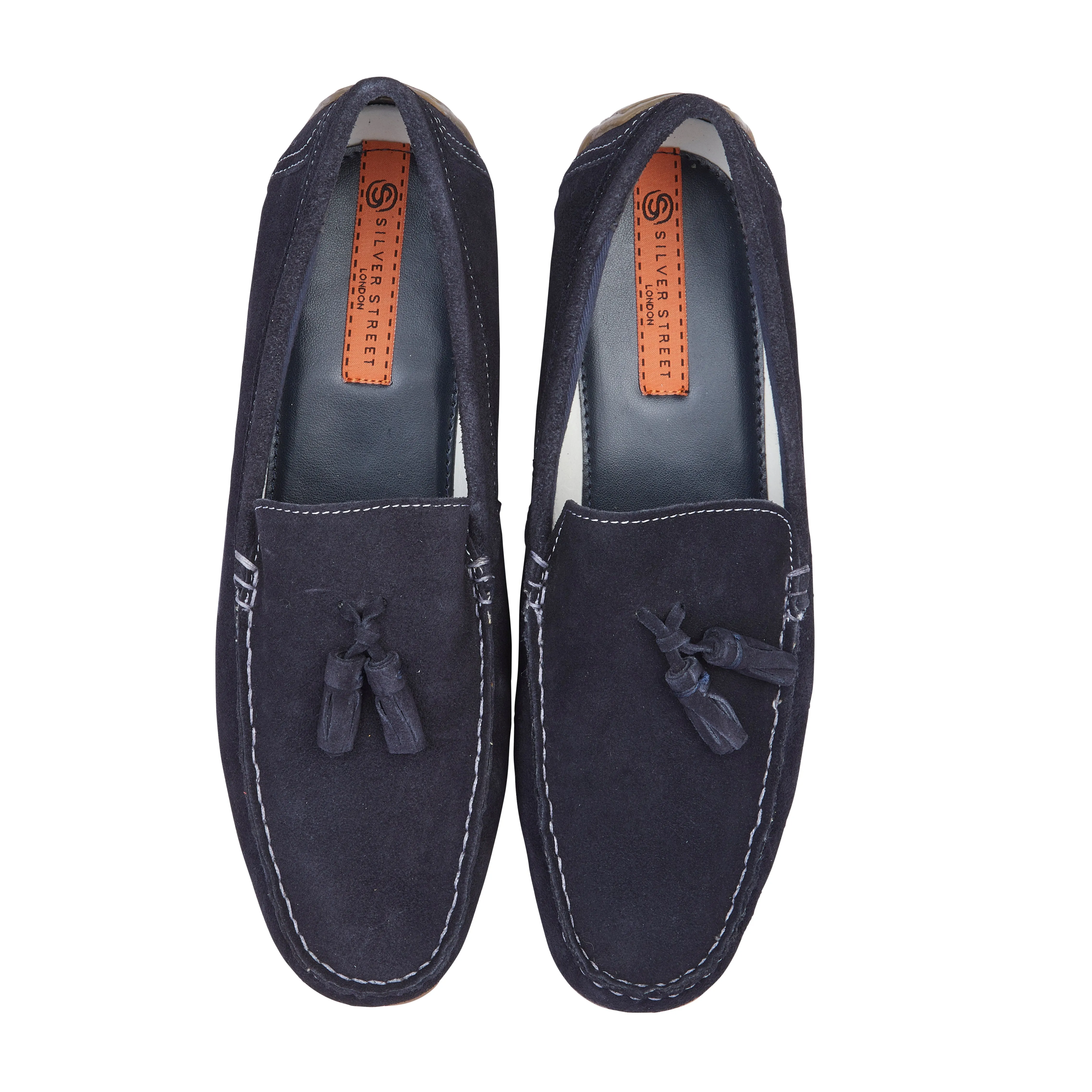 Monza Suede Leather Tassel Loafers - Blue