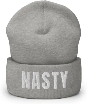 Nasty Beanie Skullcap Slang Girls Be Nasty Gal Beanie Embroidered Warm Beanie Cap
