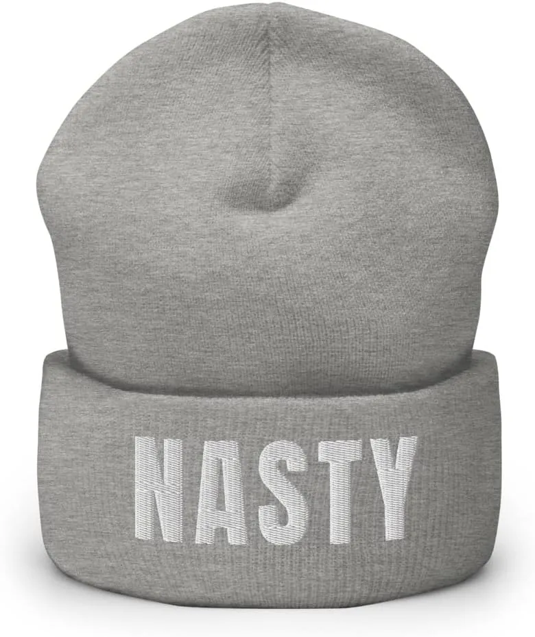 Nasty Beanie Skullcap Slang Girls Be Nasty Gal Beanie Embroidered Warm Beanie Cap