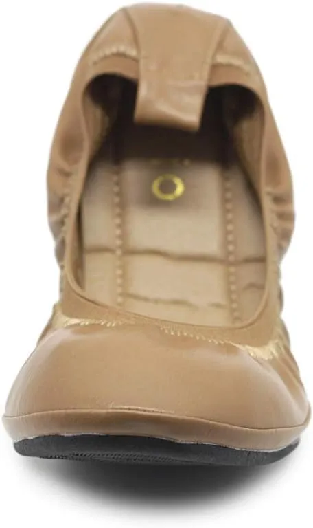 Ollio Women's Shoe Collar Shoe Pull Tab Comfort Ballet Flat