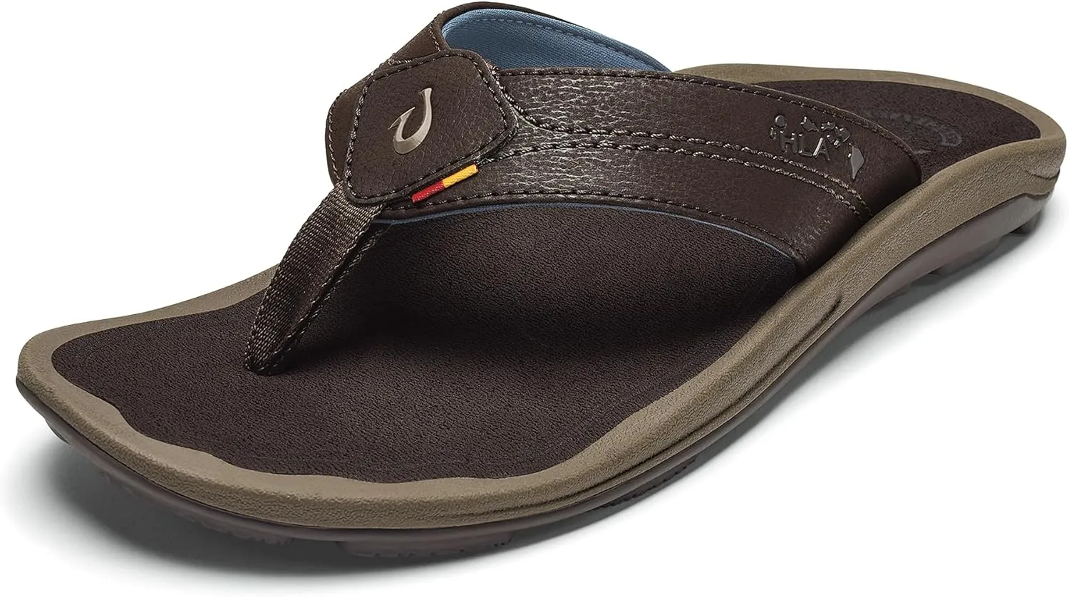 OLUKAI Kipi Men's Beach Sandals, Water Resistant Flip Flops, Quick Dry Material & Arch Support, All-Day Comfort