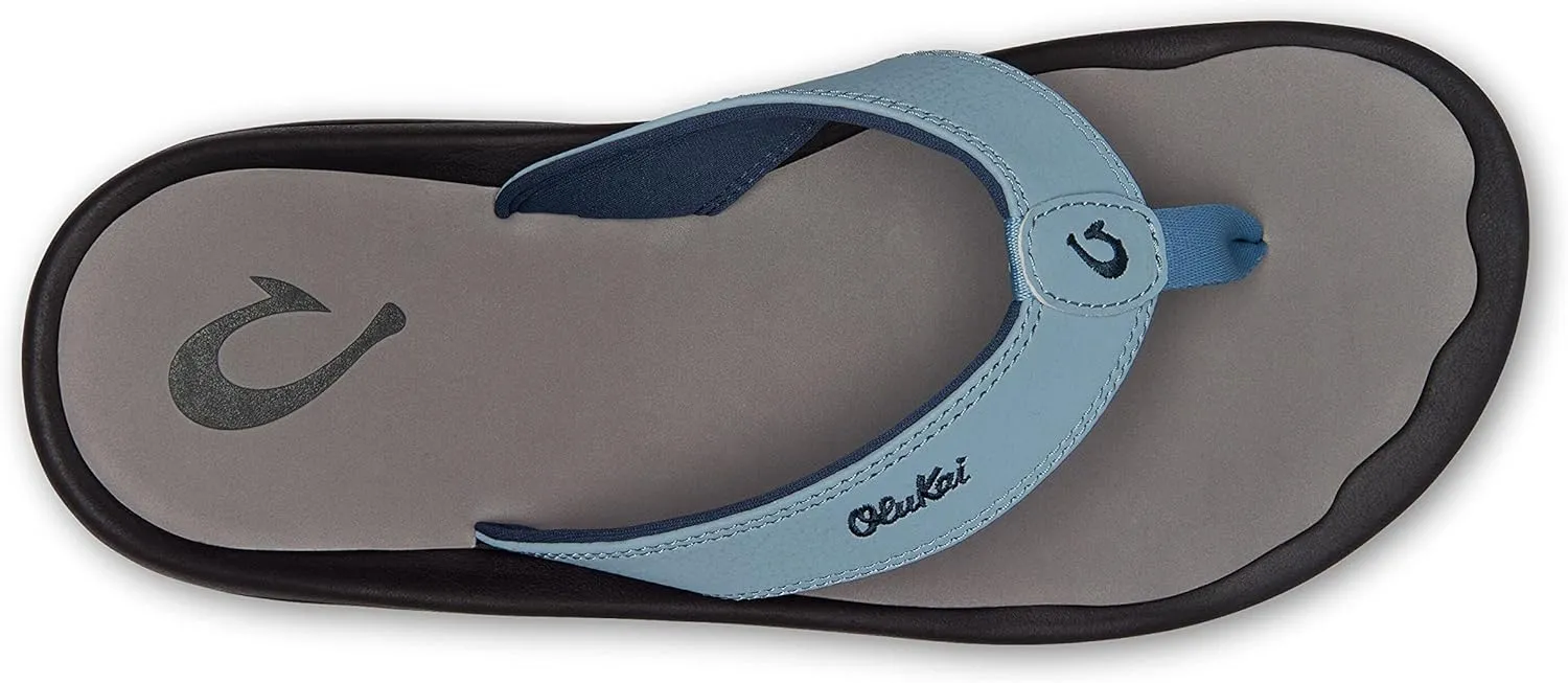 OLUKAI Ohana Men's Beach Sandals, Water Resistant Flip Flops, Arch Support & Comfort Fit, Lightweight & Durable, Enhanced Grip & Traction