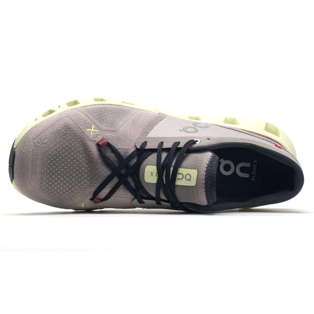 ON Mens Cloud X 3 Textile Synthetic Fog Hay Trainers 8.5 US