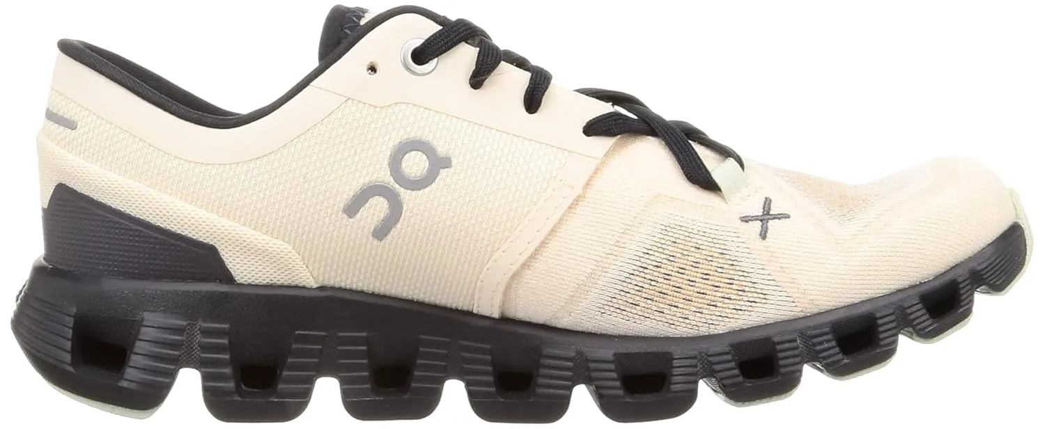 On Women's Cloud X 3 Sneakers, Fawn/Magnet, 7