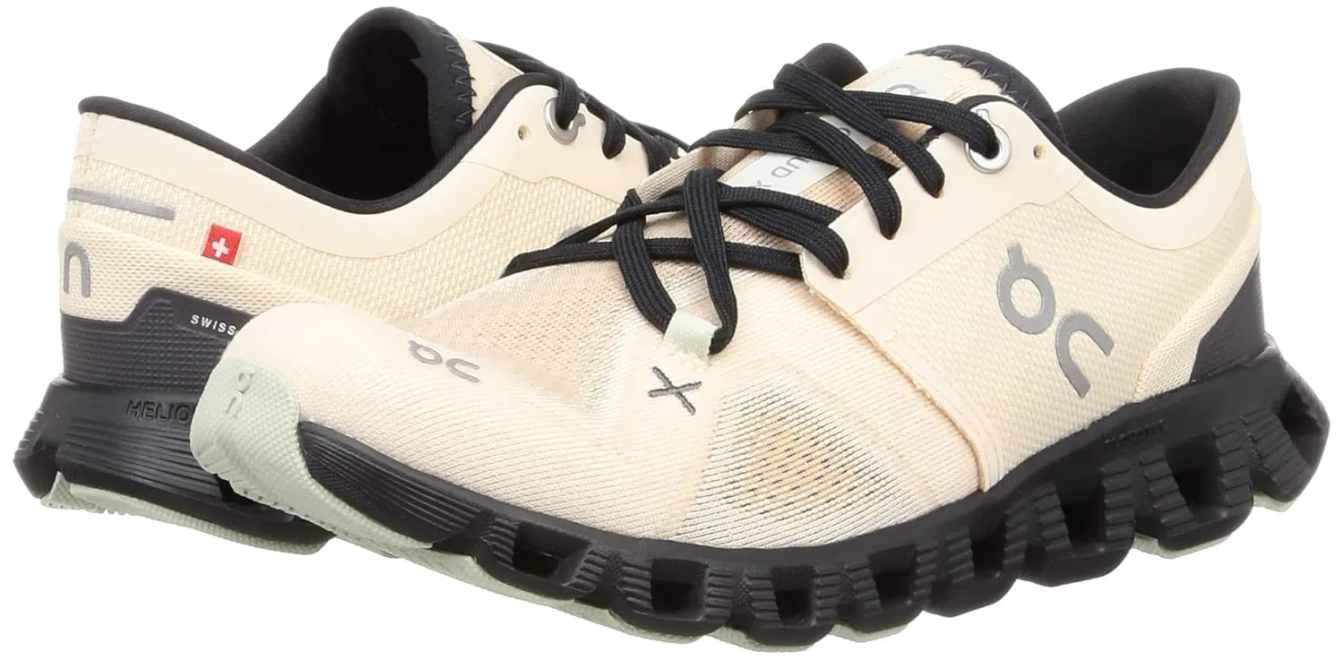 On Women's Cloud X 3 Sneakers, Fawn/Magnet, 7
