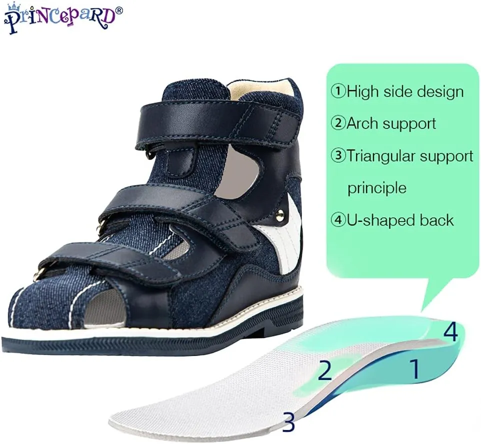 Orthopedic Sandals for Kids High Back Ankle Support 2021 New Summer Corrective Shoes Flat Foot X-legs Care