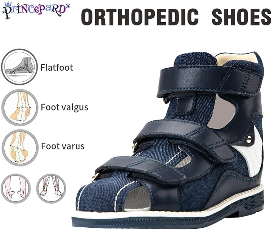 Orthopedic Sandals for Kids High Back Ankle Support 2021 New Summer Corrective Shoes Flat Foot X-legs Care