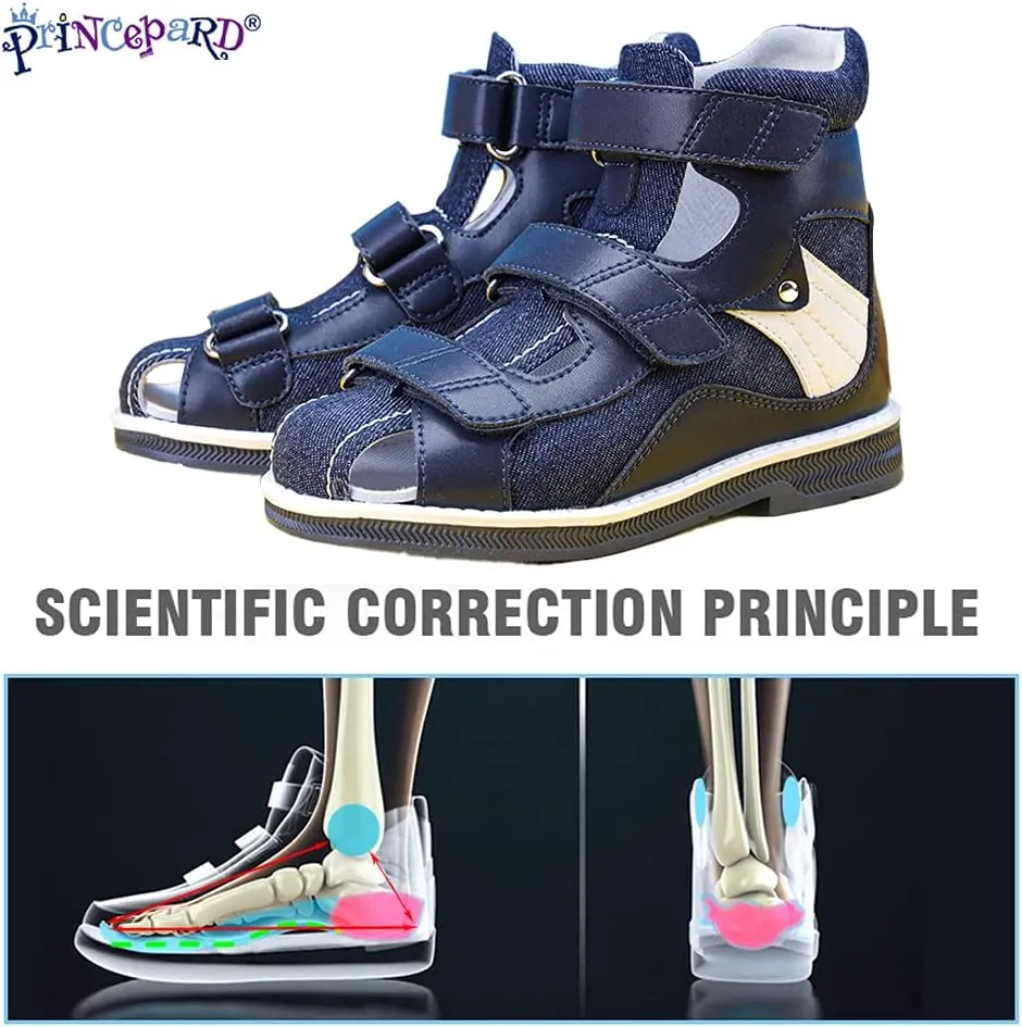 Orthopedic Sandals for Kids High Back Ankle Support 2021 New Summer Corrective Shoes Flat Foot X-legs Care