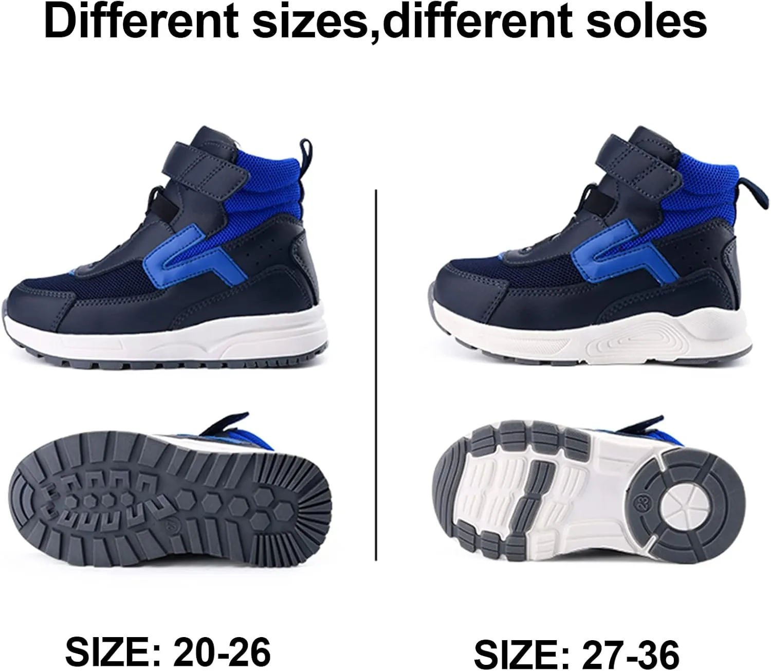 Orthopedic Shoes for Kids and Toddlers with Arch & Ankle Support,Girls and Boys'High Top Sneakers for Flat Foot,Anti-Slip Soles