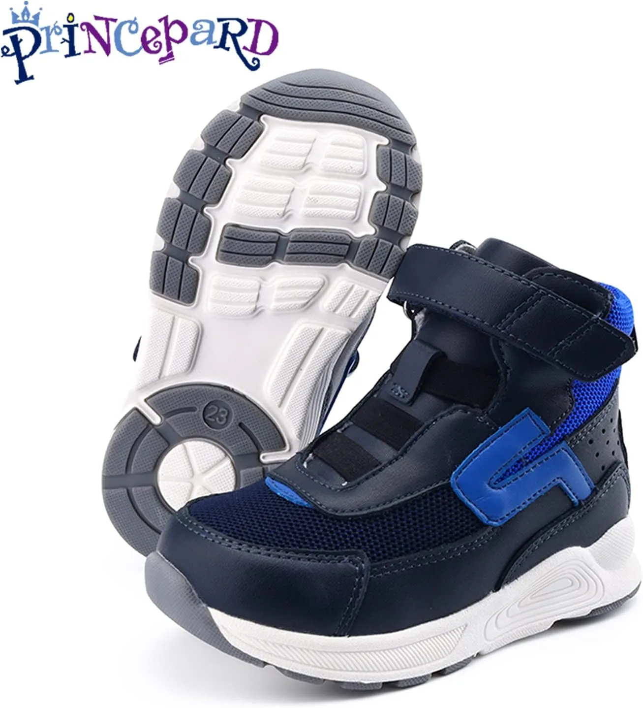 Orthopedic Shoes for Kids and Toddlers with Arch & Ankle Support,Girls and Boys'High Top Sneakers for Flat Foot,Anti-Slip Soles