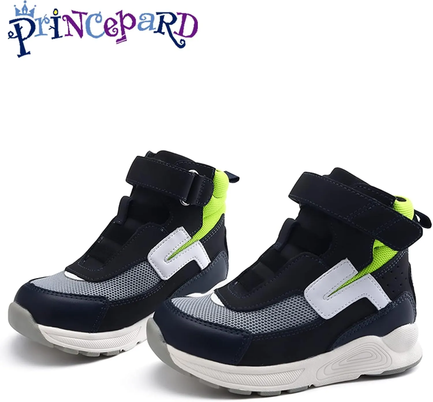 Orthopedic Shoes for Kids and Toddlers with Arch & Ankle Support,Girls and Boys'High Top Sneakers for Flat Foot,Anti-Slip Soles