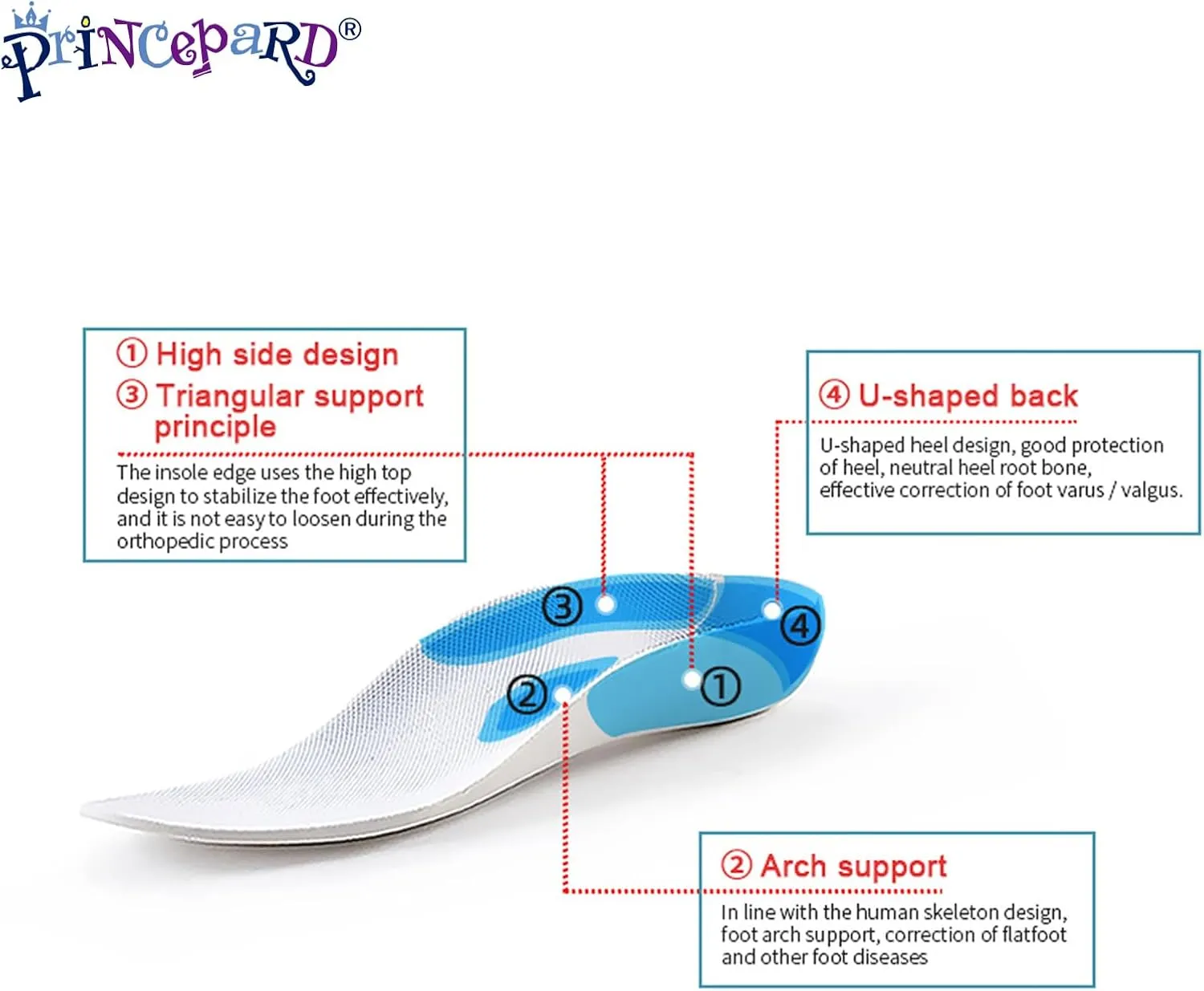 Orthopedic Shoes for Kids with Ankle and Arch Support, Non-Slip Soles