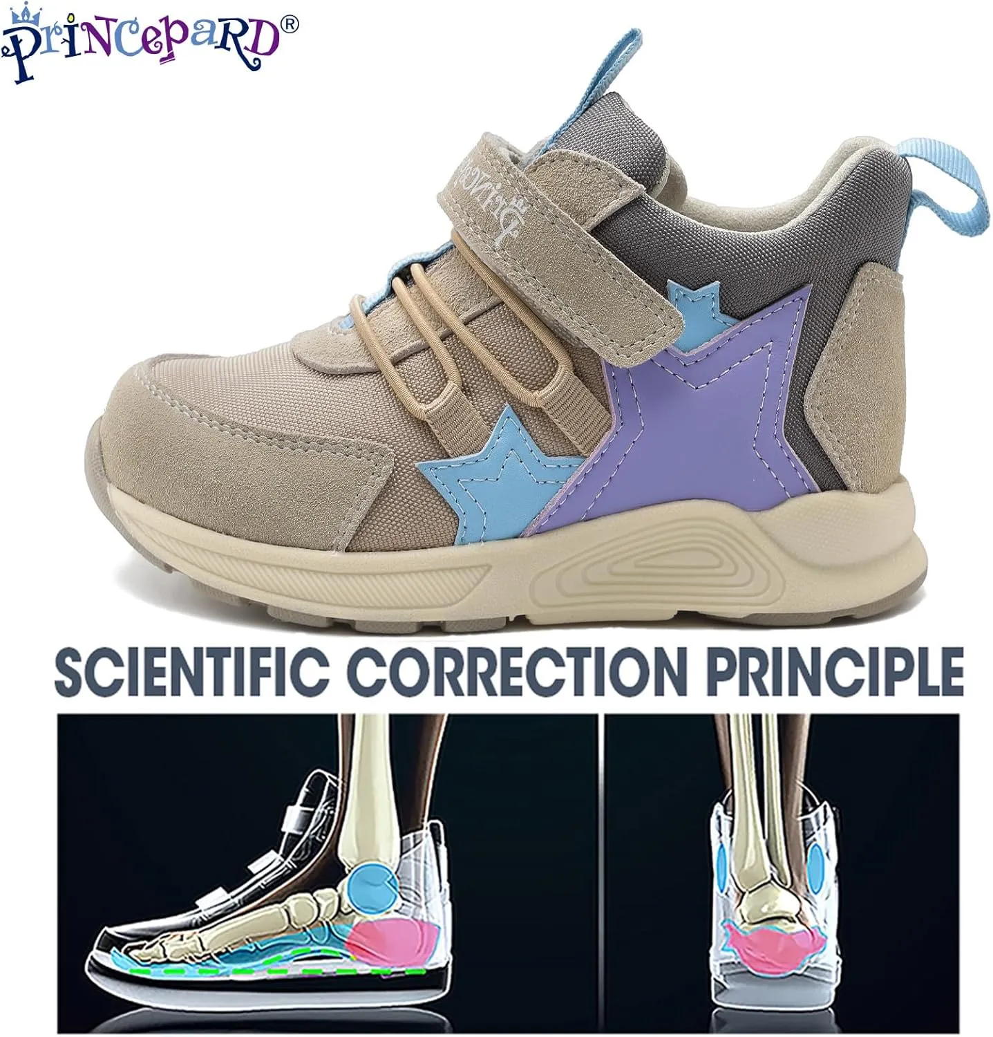 Orthopedic Shoes for Kids with Ankle and Arch Support, Non-Slip Soles