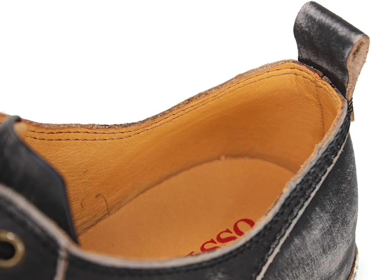 OSSTONE Moto Boots for Women Fashion Zipper-up Leather Chukka Boots Casual Shoes MS-6015-1-C-WUS-R
