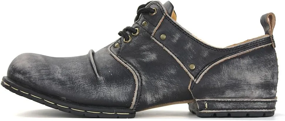 OSSTONE Moto Boots for Women Fashion Zipper-up Leather Chukka Boots Casual Shoes MS-6015-1-C-WUS-R