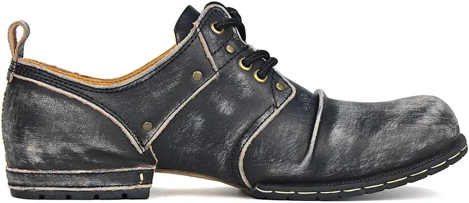 OSSTONE Moto Boots for Women Fashion Zipper-up Leather Chukka Boots Casual Shoes MS-6015-1-C-WUS-R