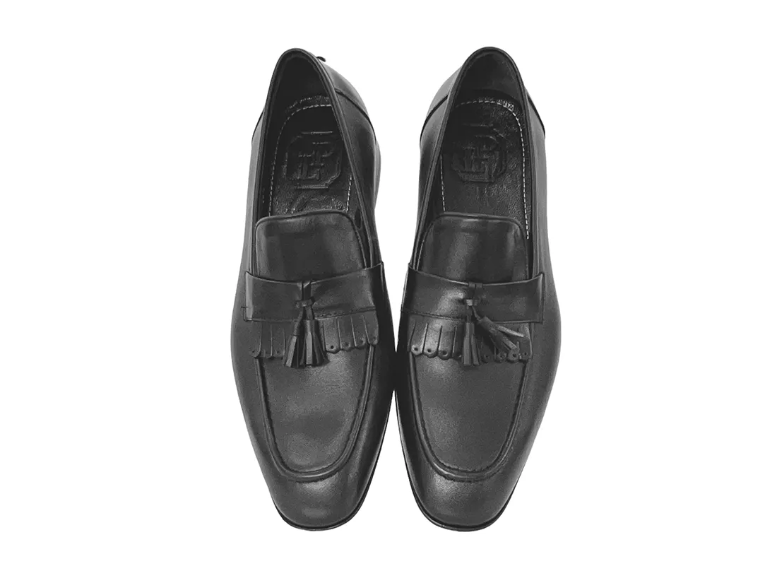 Pelle Line 3010- Killtie Tassel Loafer-Black