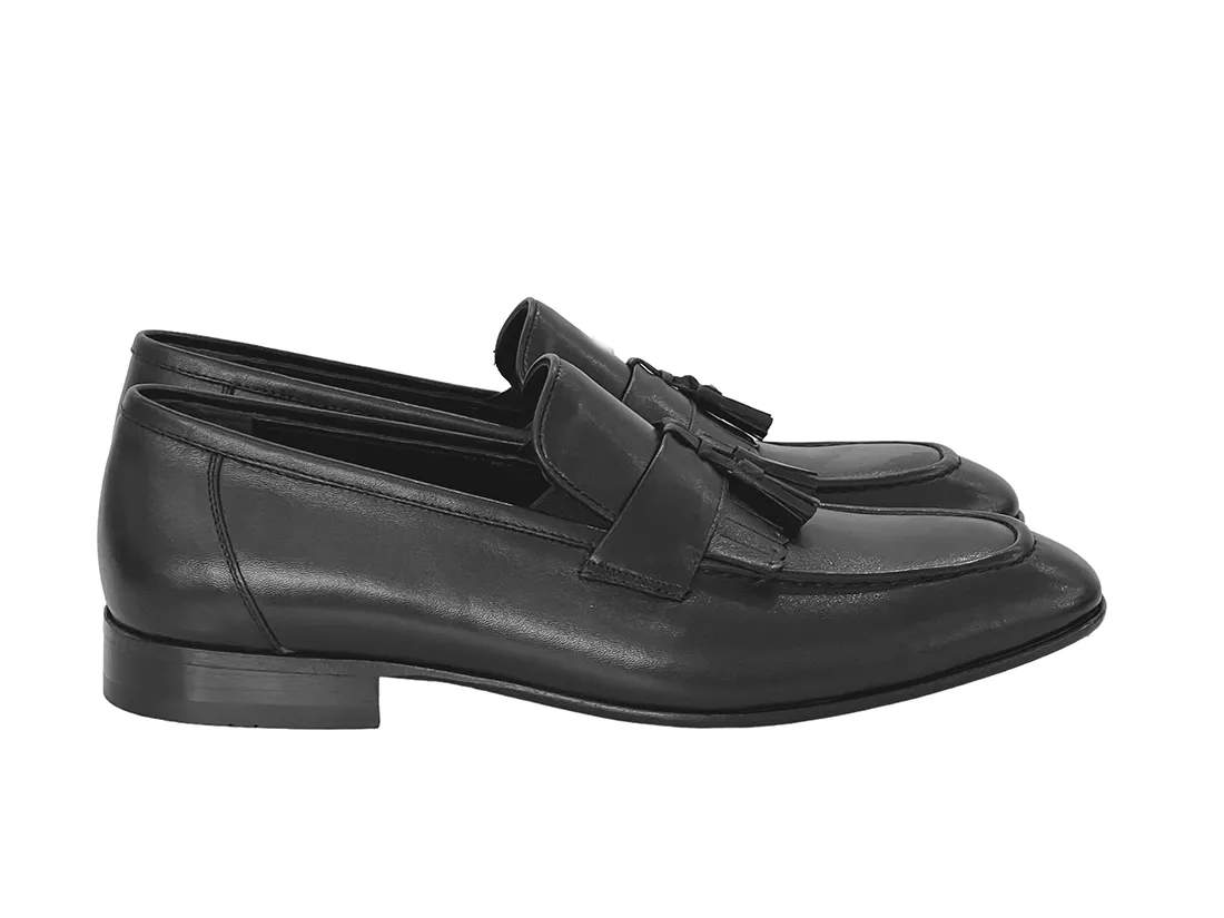 Pelle Line 3010- Killtie Tassel Loafer-Black