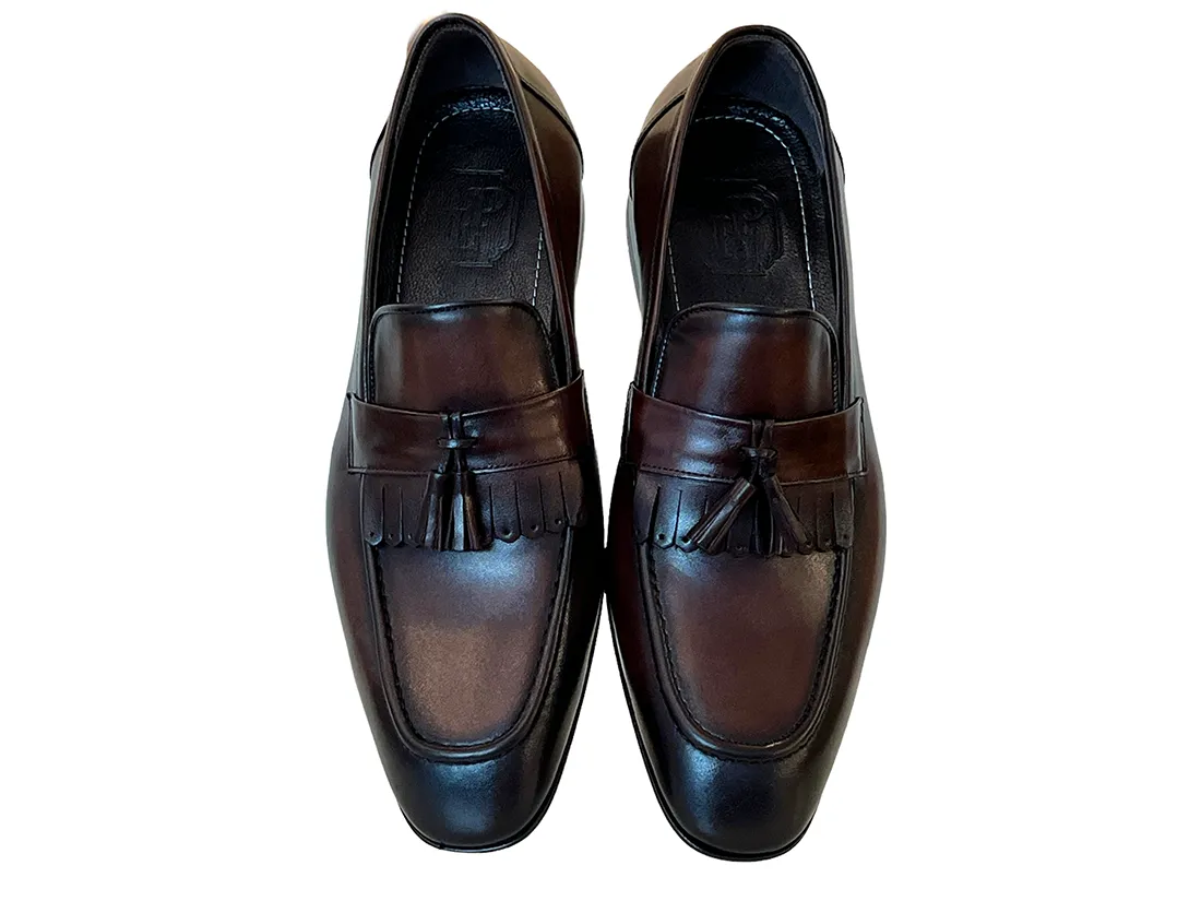 Pelle Line 3010- Killtie Tassel Loafer-Brown