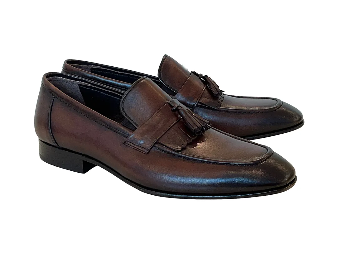 Pelle Line 3010- Killtie Tassel Loafer-Brown