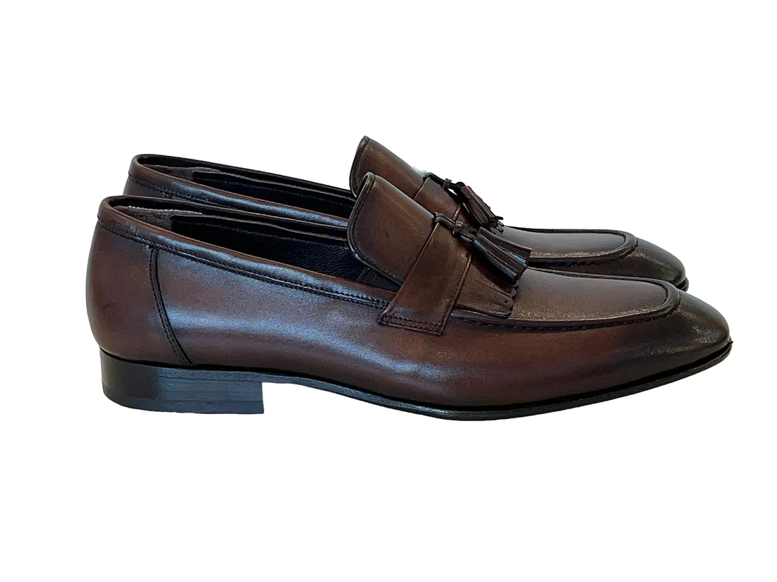 Pelle Line 3010- Killtie Tassel Loafer-Brown