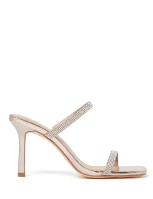 Peyton Diamante Strap Mule Heel