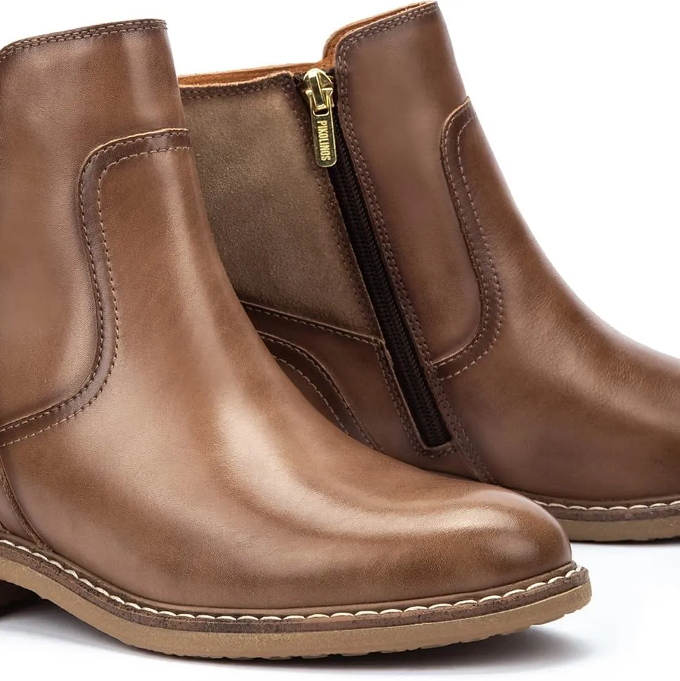 PIKOLINOS Flat Ankle Boots Leather Aldaya for Woman