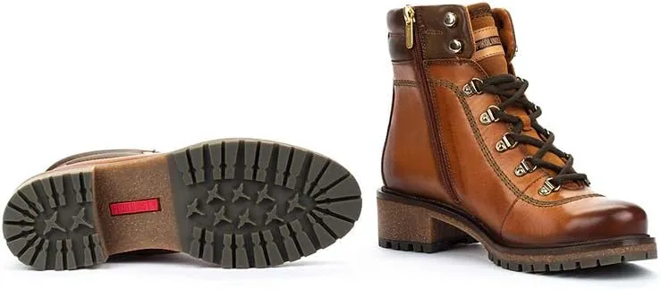 PIKOLINOS Flat Ankle Boots Leather Aspe for Woman