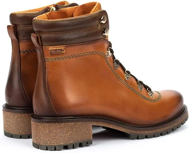 PIKOLINOS Flat Ankle Boots Leather Aspe for Woman
