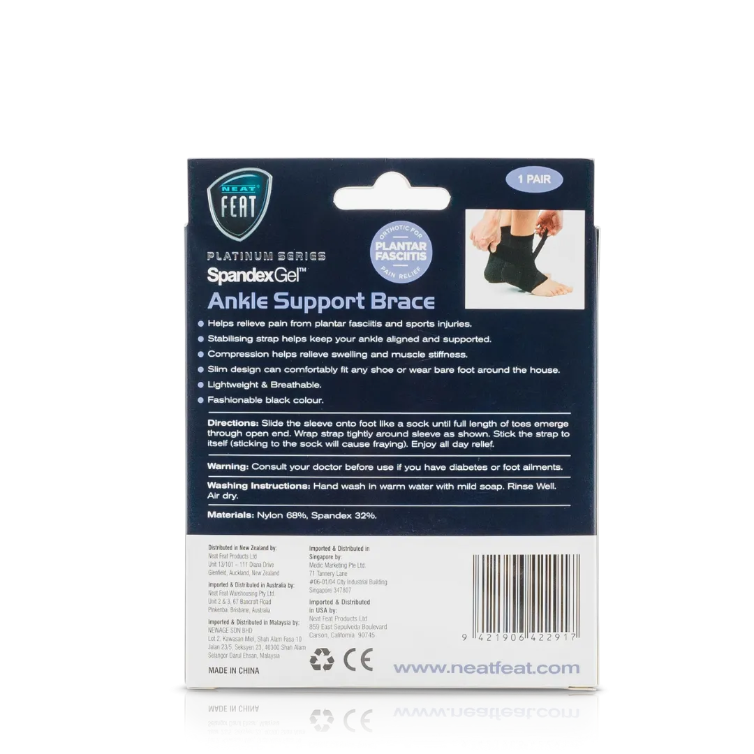 Platinum Series Spandex Gel Ankle Support Brace