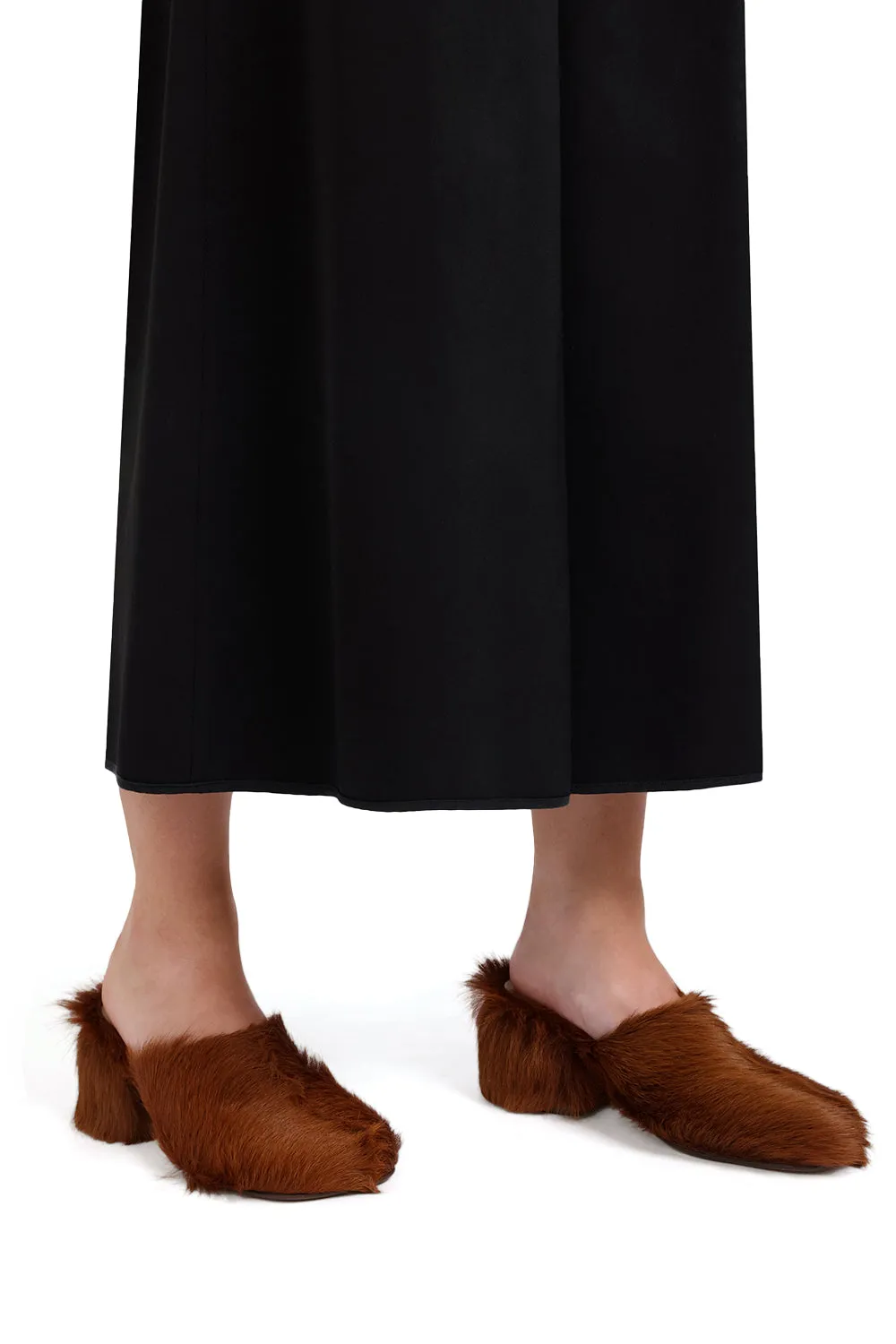 Ponyhair Close Toe 60MM Mule | Ocre