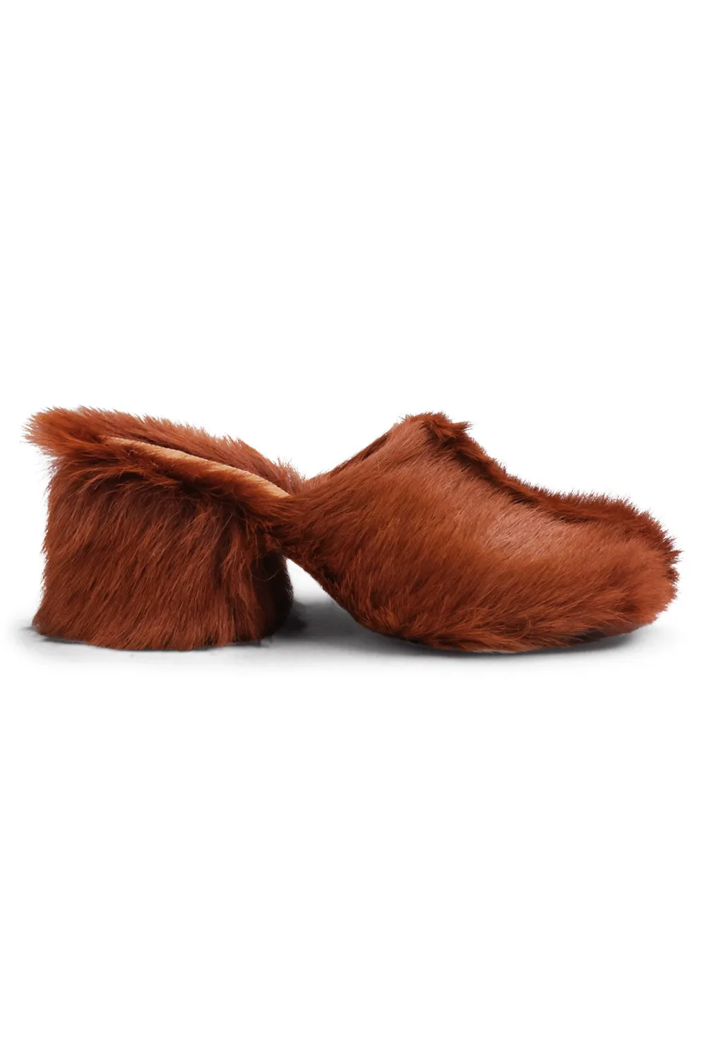 Ponyhair Close Toe 60MM Mule | Ocre