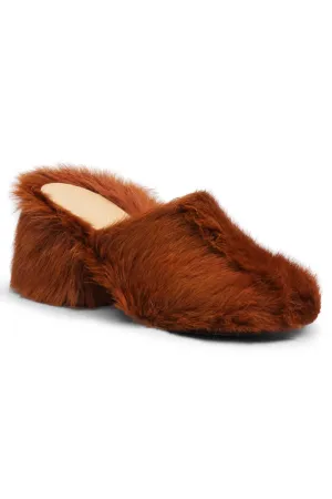 Ponyhair Close Toe 60MM Mule | Ocre