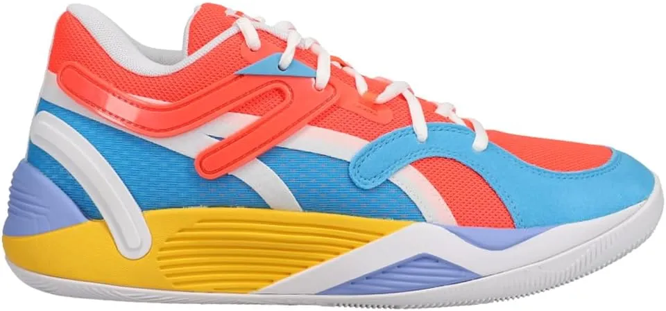PUMA Mens TRC Blaze Court Pop Art Basketball Sneakers Shoes - Blue, Red - Size 6 M