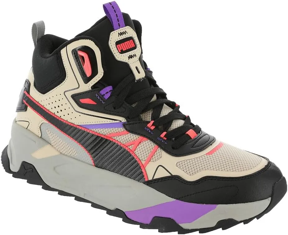 PUMA Trinity Mid Hybrid Mens Sneaker 10 DM US GranolaBlackCoral Beige, Grey