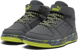 PUMA Unisex-Child Rebound Layup Mid Hook and Loop Sneaker