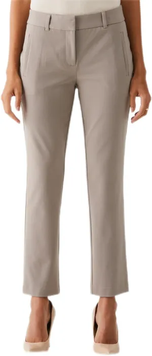 Rafaella Women's 28" Petite Stretch Ankle Pants with Slimming Waist Panel, Soft Gabardine Fabric, Straight Leg Classic Fit