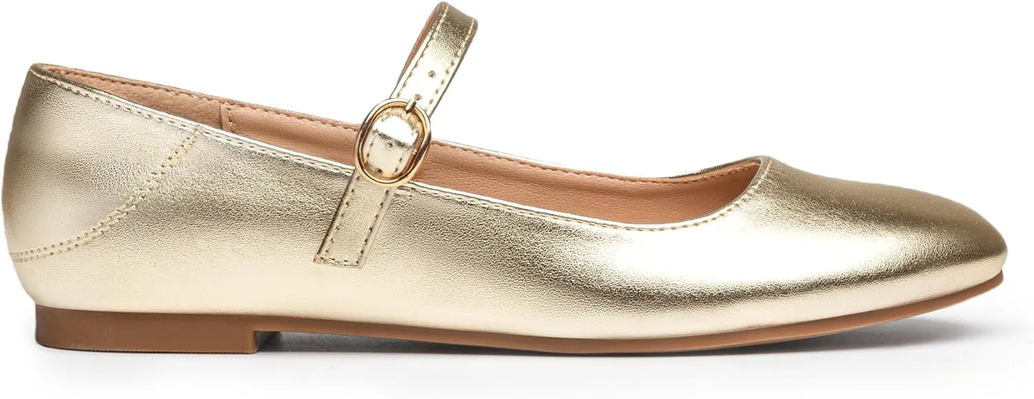 Rekayla Mary Jane Flats Shoes Women Dressy Comfortable Round Toe Slip on Ballet Flat