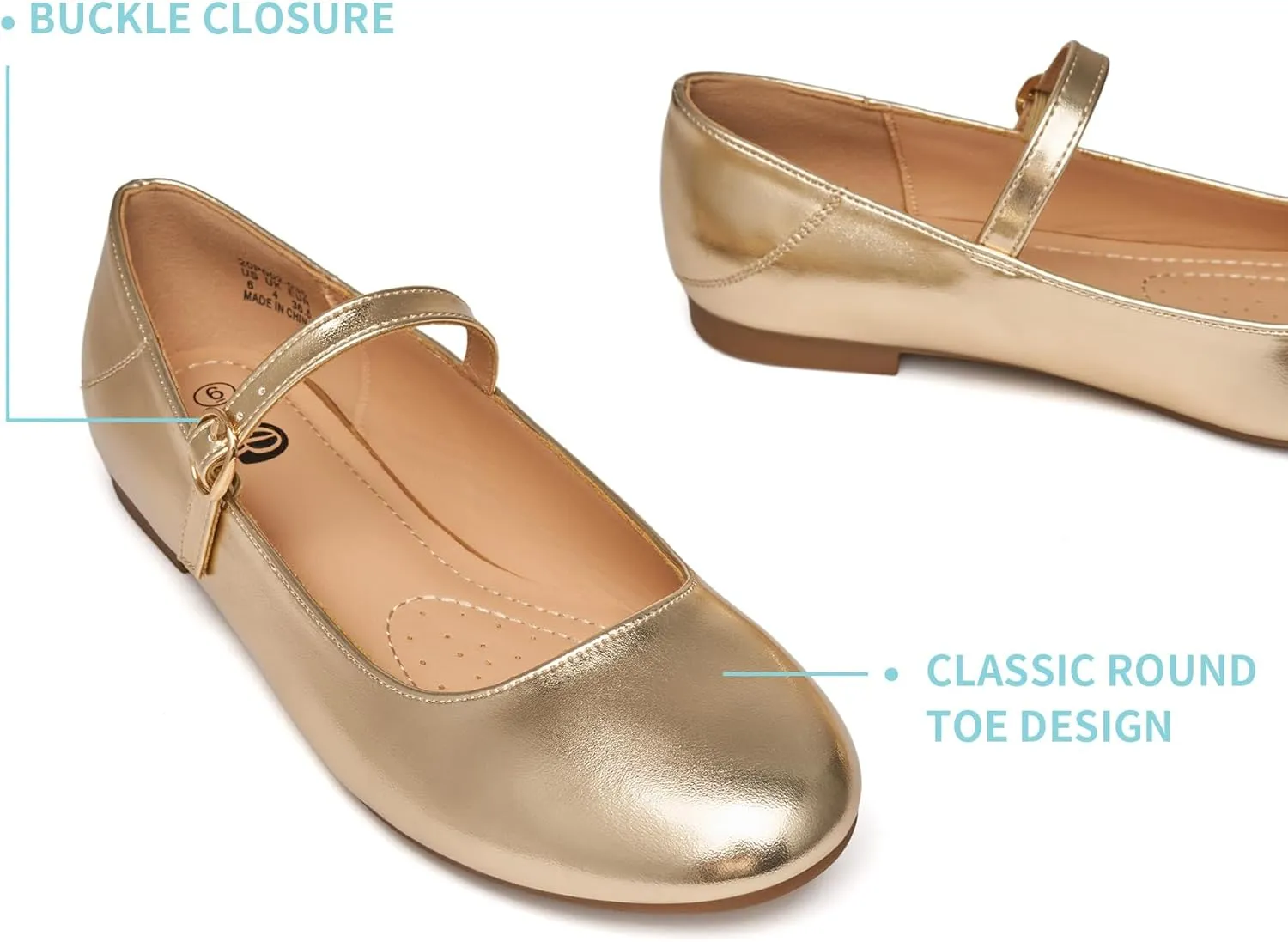 Rekayla Mary Jane Flats Shoes Women Dressy Comfortable Round Toe Slip on Ballet Flat