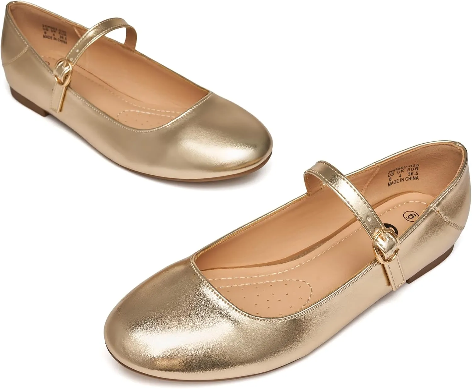 Rekayla Mary Jane Flats Shoes Women Dressy Comfortable Round Toe Slip on Ballet Flat
