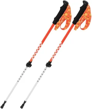 Retractable Outdoor Portable Trekking Pole, Spring Camping Walking Stick, with EVA Grip, Adjustable Wrist Strap, for Boys/Girls