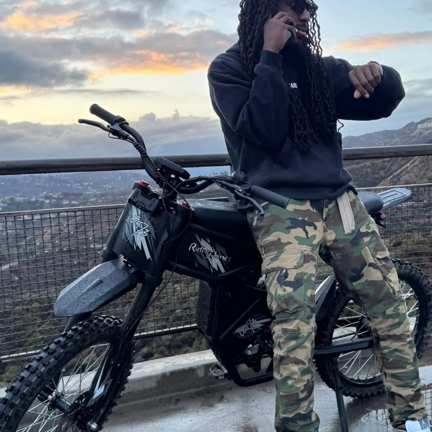 Riding'times Upgraded GT73 Ebike for Adults Teens | 2400W Electric Dirt Bike with 1747Wh Dual Battery, Max 37 MPH & 85 Miles Range, 25" Motorcycle Tires, Dual Hydraulic Brakes