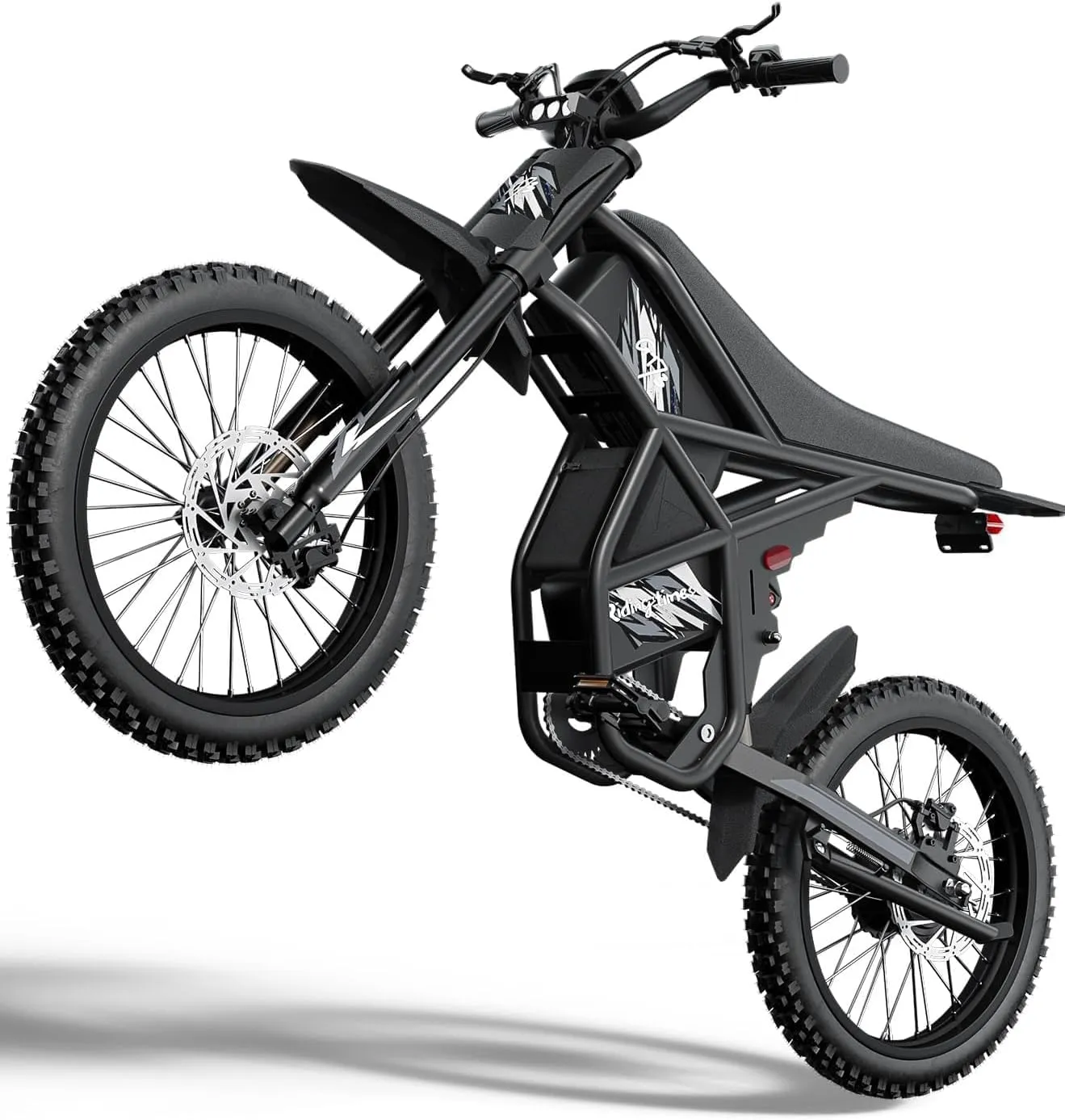 Riding'times Upgraded GT73 Ebike for Adults Teens | 2400W Electric Dirt Bike with 1747Wh Dual Battery, Max 37 MPH & 85 Miles Range, 25" Motorcycle Tires, Dual Hydraulic Brakes