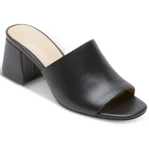 Rockport Womens FARRAH Leather Open Toe Mule Sandals