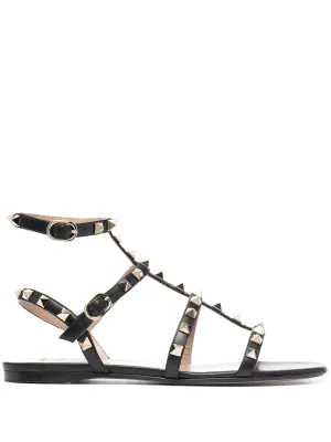 Rockstud Ankle-strap Flat Sandals